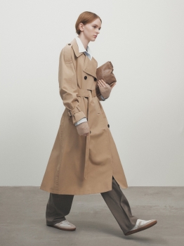 MDVTCWB01 MASSIMO DUTTI TRENCH COAT WITH BELT