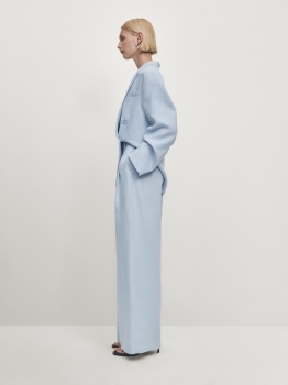 MDWLCT01 Massimo Dutti Wide Leg Linen Trousers - Studio