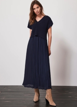 MVNLSDS01 Mint Velvet Layered Midi Dress