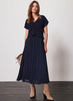 MVNLSDS01 Mint Velvet Layered Midi Dress