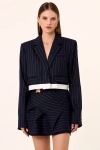 NDCB01 Nicholas Pinstriped Crop Blazer