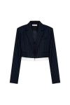 NDCB01 Nicholas Pinstriped Crop Blazer