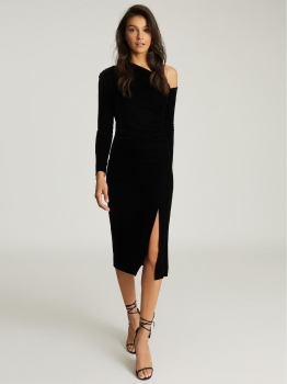 RBVMD01 Reiss Velvet Midi Dress