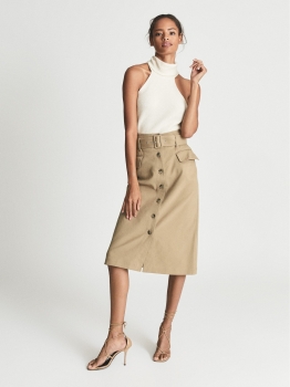 RCBMS01 REISS BELTED MIDI SKIRT