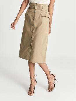 RCBMS01 REISS BELTED MIDI SKIRT