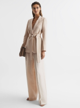 RLSBTFB01 REISS TIE FRONT BLAZER & WIDE LEG TROUSERS