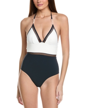 RRCHS01 REISS COLOURBLOCK HALTER SWIMSUIT