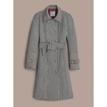 TZHCTC01 TOMMY HILFIGER ZENDAYA HOUNDSTOOTH CHECK TRENCH COAT