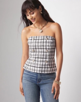 WPBTB01 WHBM Tweed Bustier